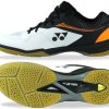 Shoes * | Discount Online Yonex Power Cushion 65Z2 Mens Badminton Shoes White Orange