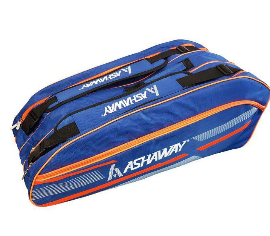 Badminton * | Half Off Ashaway Atb 866 Triple 9 Racket Thermo Bag Blue / Orange