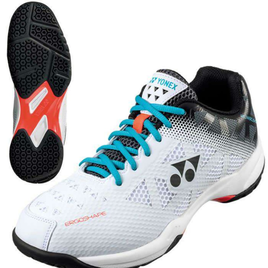 Shoes * | Clearance Yonex Power Cushion 50 Badminton Shoes White / Mint