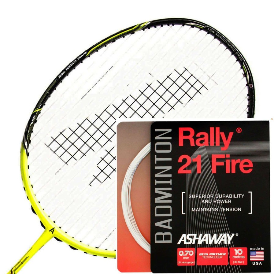 Badminton * | Special Offers Ashaway Rally 21 Fire Badminton String White 0.70Mm 10M Packet