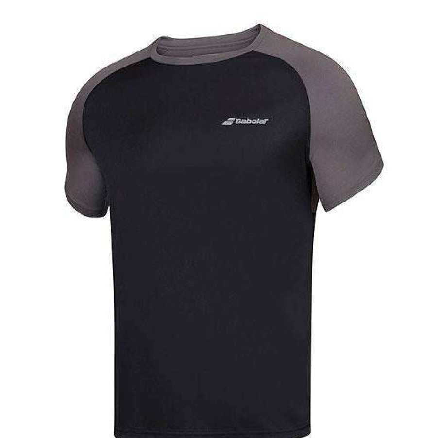 Clothing * | Special Offers Babolat Mens Play Crew Neck T-Shirt Black