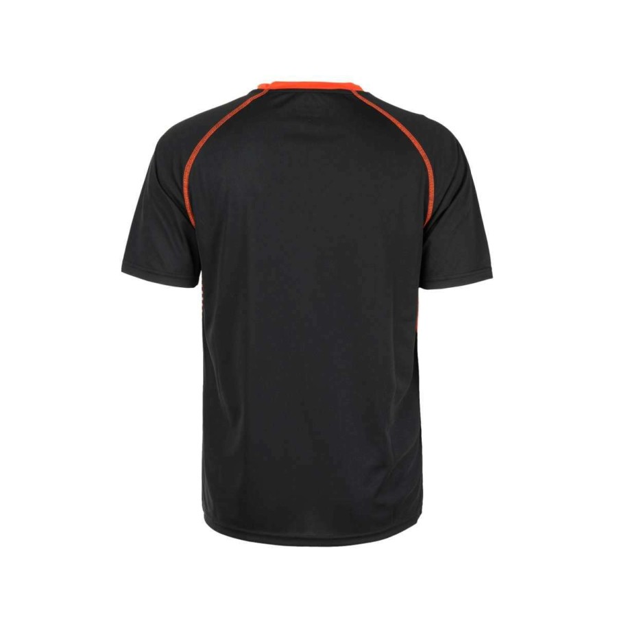 Clothing * | Special Offers Fz Forza Dubai Black Orange Badminton T-Shirt