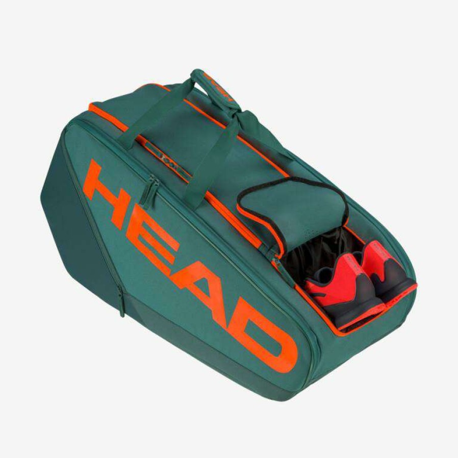 Badminton * | On Sale Head Pro Racket Bag Xl Dyfo (Green / Orange)