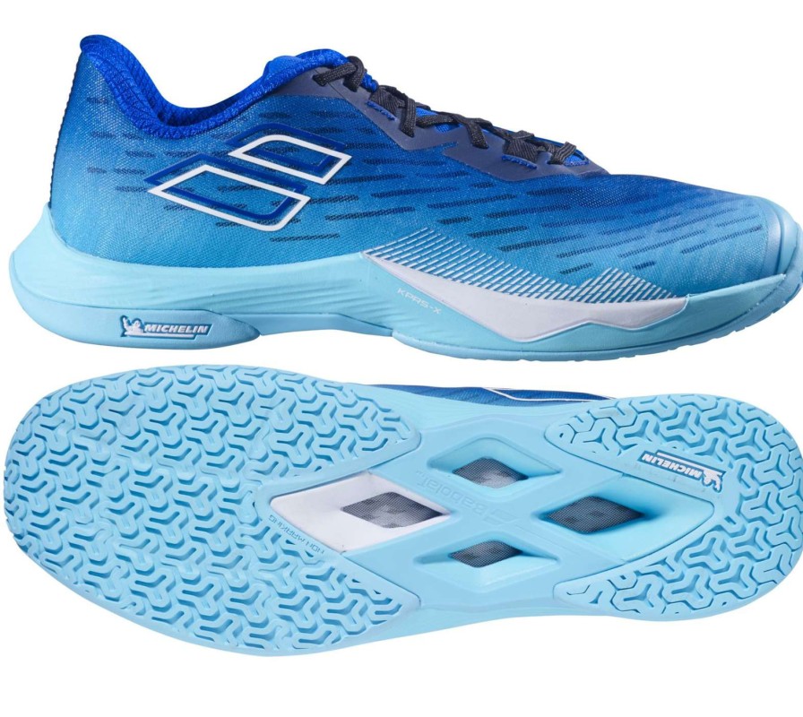 Shoes * | Sales Online Babolat Shadow Tour 5 Mens Badminton Shoes Ceramic Blue