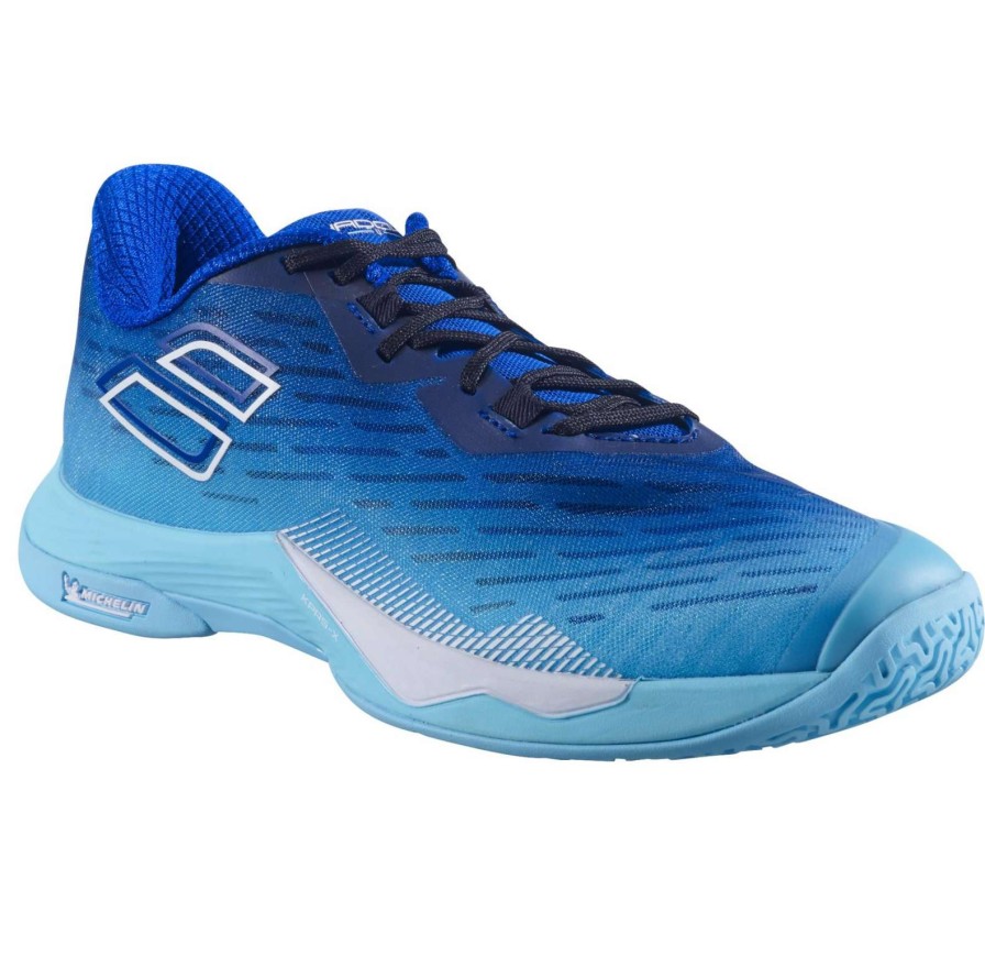 Shoes * | Sales Online Babolat Shadow Tour 5 Mens Badminton Shoes Ceramic Blue