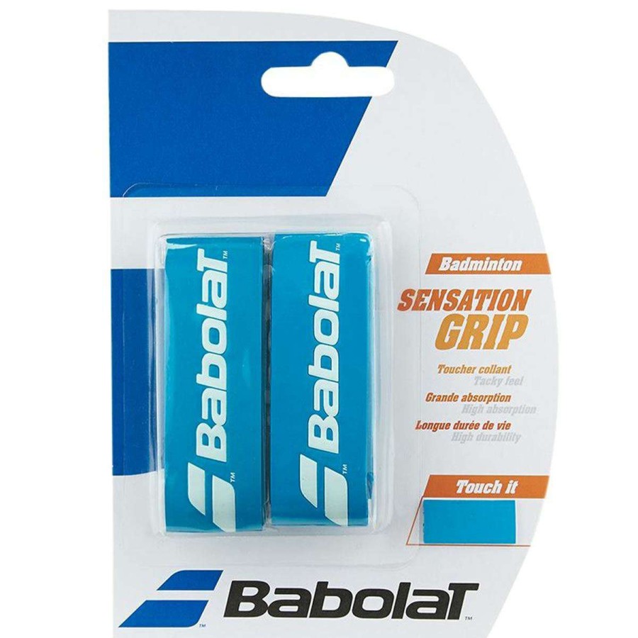 Badminton * | Limit Offer Babolat Badminton Grip Sensation Blue 2 Pack