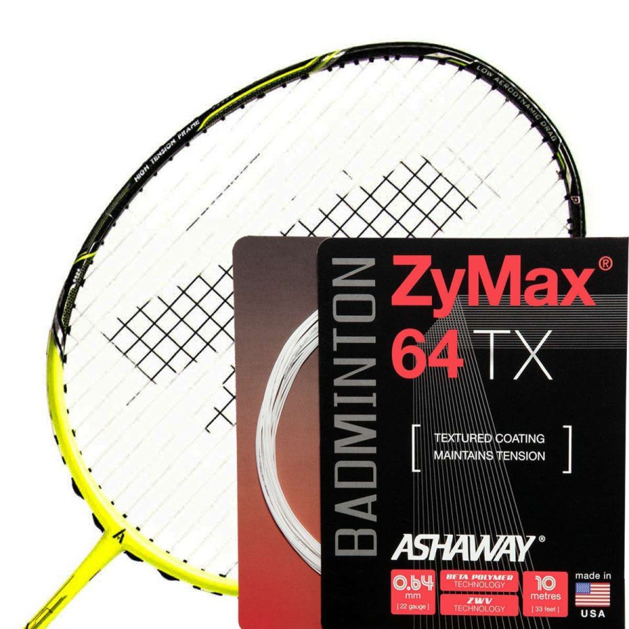 Badminton * | Half Off Ashaway Zymax 64 Tx Badminton String White 0.64Mm 10M Packet