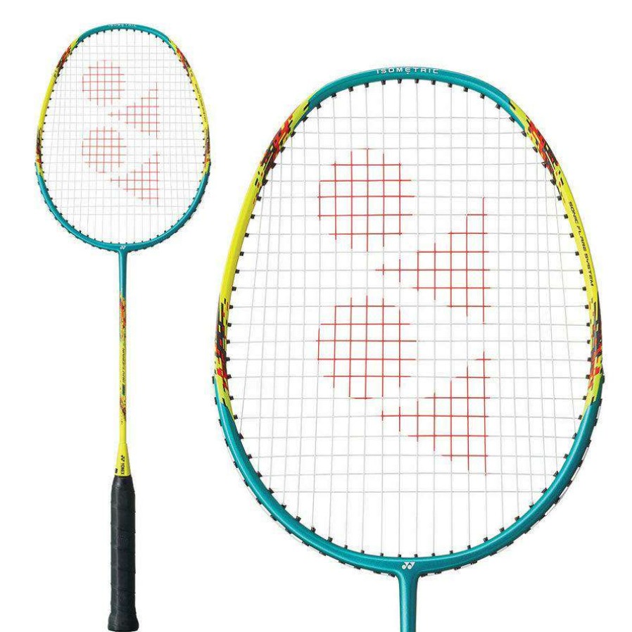 Badminton * | Discount Online Yonex Nanoflare E13 Badminton Racket Turquoise / Yellow