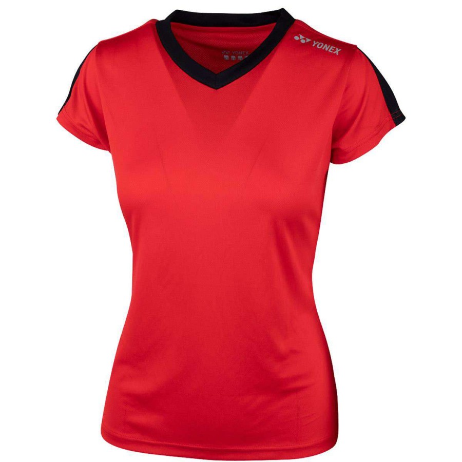 Clothing * | Prefential Price Yonex Ytl3 Womens Badminton T-Shirt Red