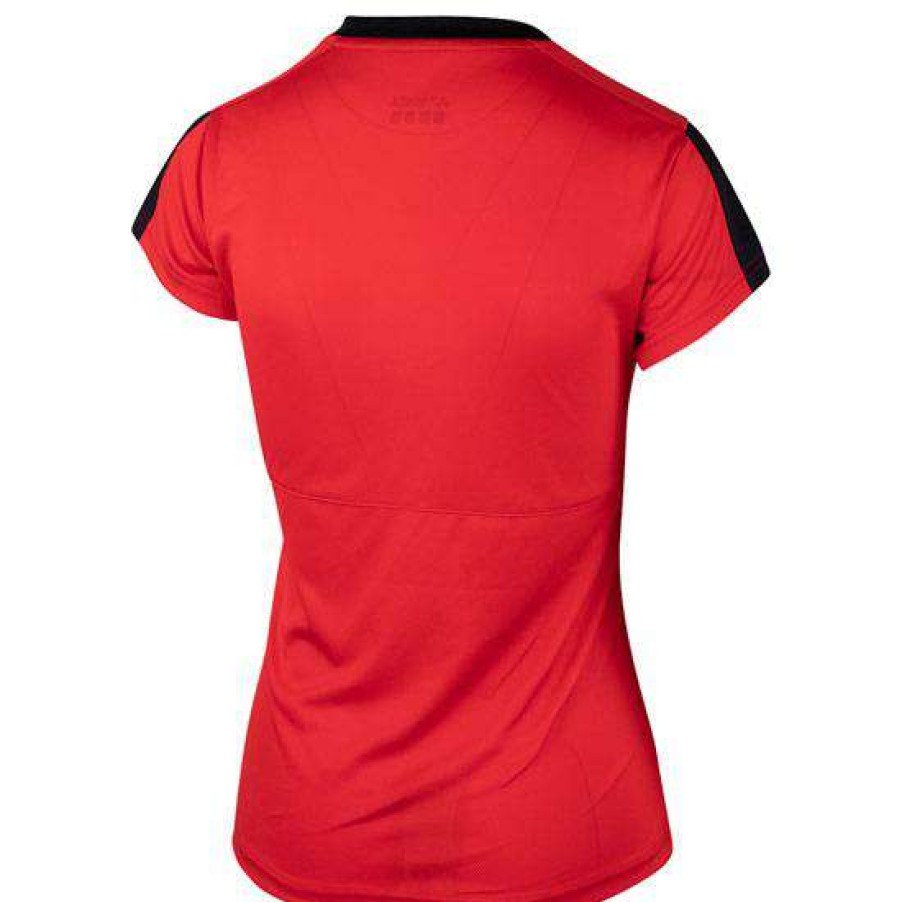 Clothing * | Prefential Price Yonex Ytl3 Womens Badminton T-Shirt Red