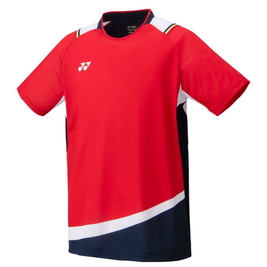 Clothing * | Special Offers Yonex 10489 Mens Shirt Ruby Red