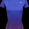 Clothing * | On Sale Victor Team Line Womens Badminton T-Shirt T-14101 B Blue