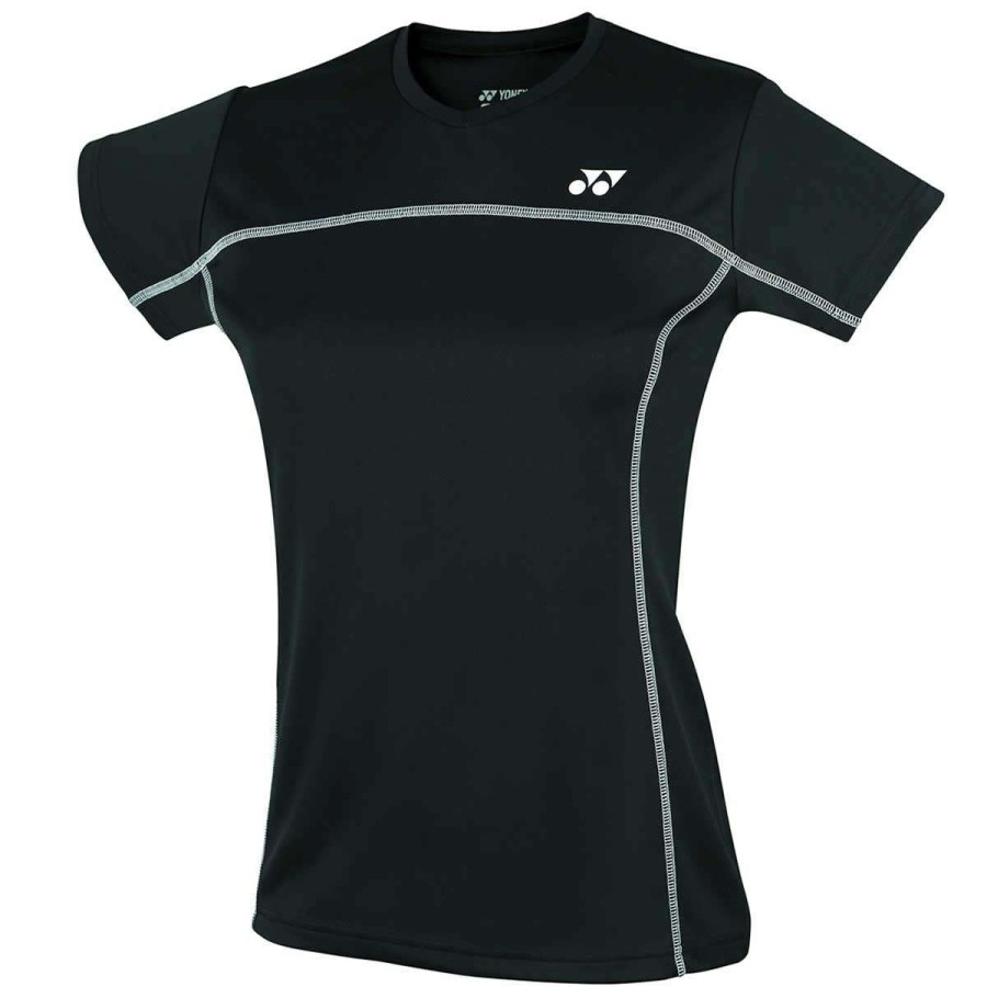 Clothing * | Sales Online Yonex Ytl1 Black Team Ladies / Womens Badminton T-Shirt