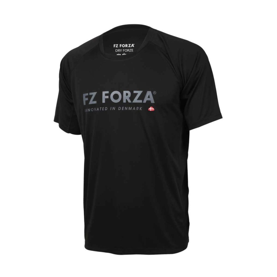 Clothing * | Prefential Price Forza Bling Mens Badminton T-Shirt Black