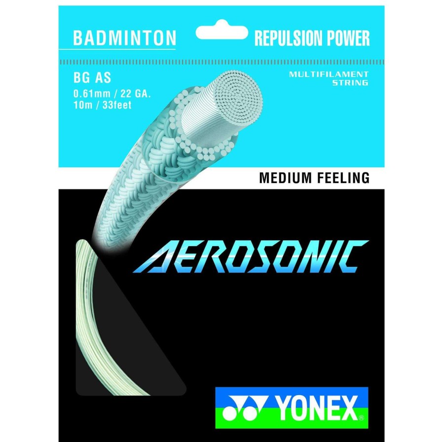 Badminton * | Half Off Yonex Aerosonic Badminton String White 0.61Mm 10M Packet