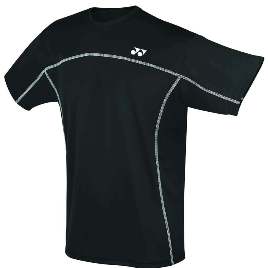 Clothing * | Clearance Yonex Ytm1 Ytj1 Black Team Mens / Junior Badminton T-Shirt