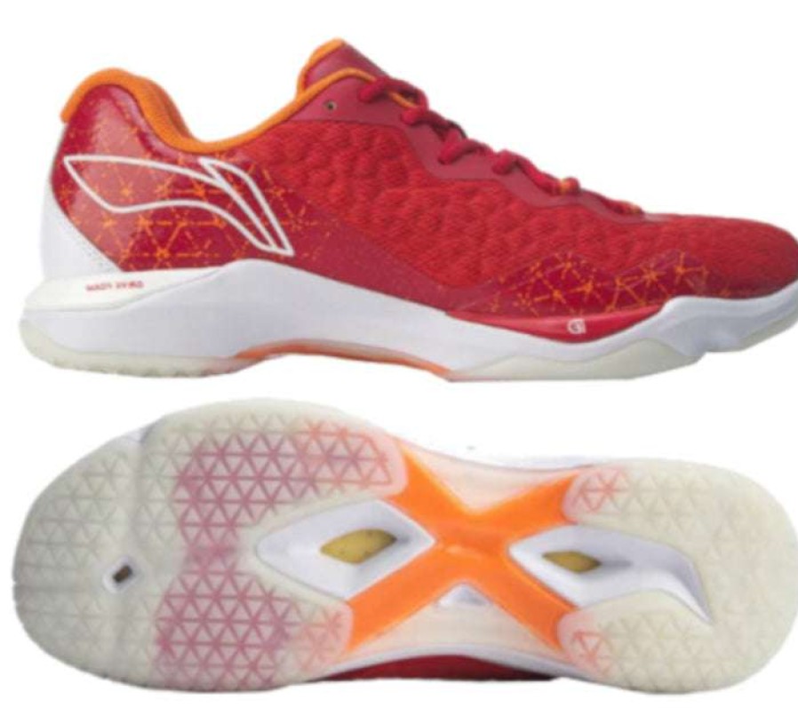 Shoes * | Limit Offer Li-Ning Dagger Ii Se Mens Badminton Shoe Red