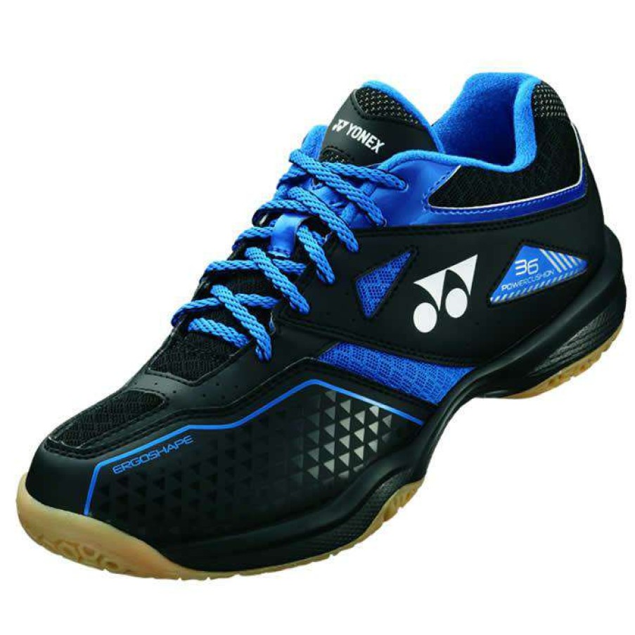 Shoes * | Prefential Price Yonex Power Cushion 36 Mens Badminton Shoes Black / Blue